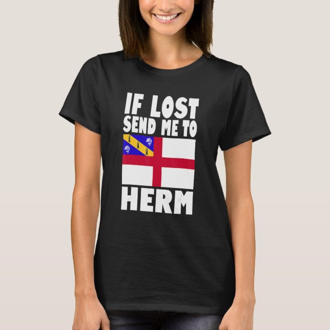 Herm Flag Design  If lost send me to Herm T-Shirt (Vorderseite)