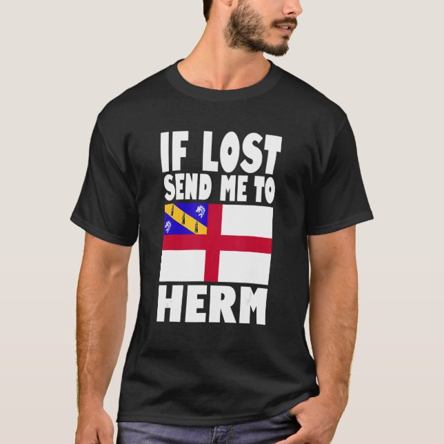 Herm Flag Design  If lost send me to Herm T-Shirt (Vorderseite)