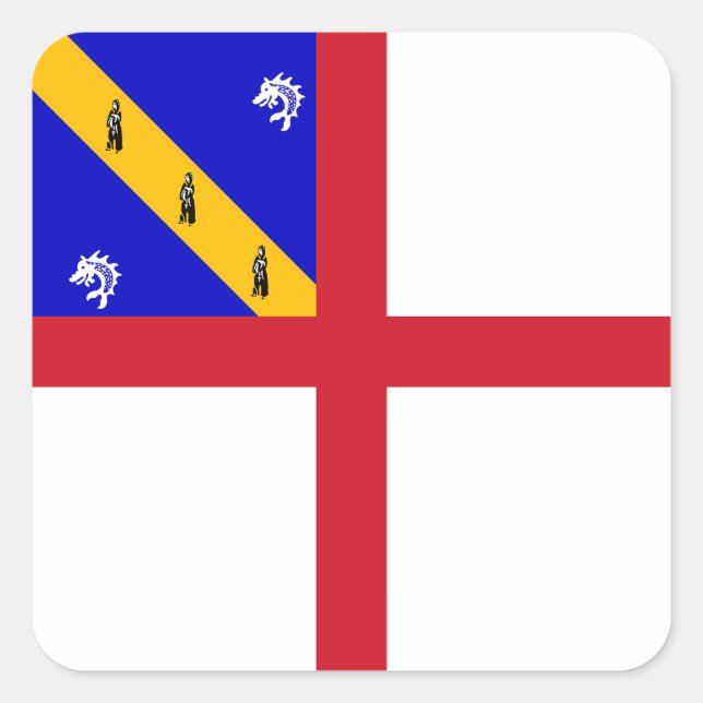 Herm Flag Quadratischer Aufkleber (Vorderseite)