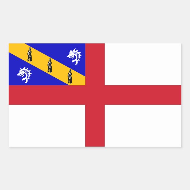 Herm Flag Rechteckiger Aufkleber (Vorderseite)