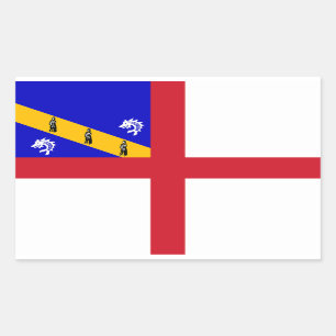 Herm Flag Rechteckiger Aufkleber