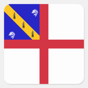 Herm-Flagge Quadratischer Aufkleber
