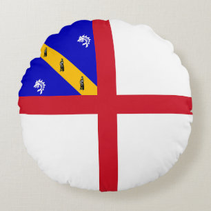 Herm-Flagge Rundes Kissen