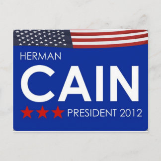 Herman Cain 2012 Postkarte