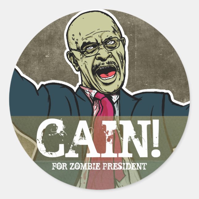 Herman Cain pour Sticker Président Zombie (Devant)