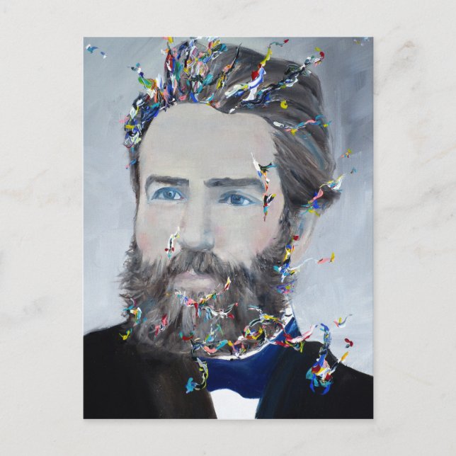 Herman melville - Ölportrait Postkarte (Vorderseite)