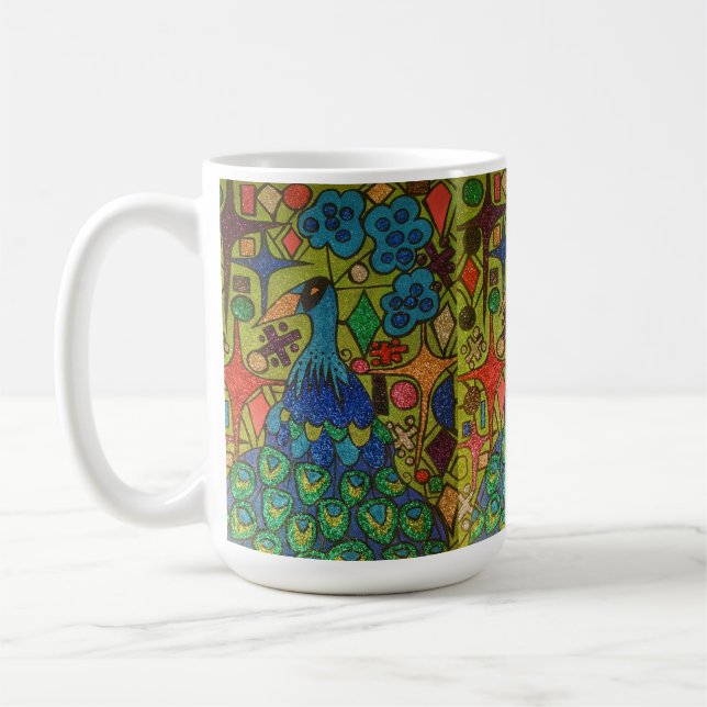 Herman the Magical Glitzer Peacock Kaffeetasse (Links)