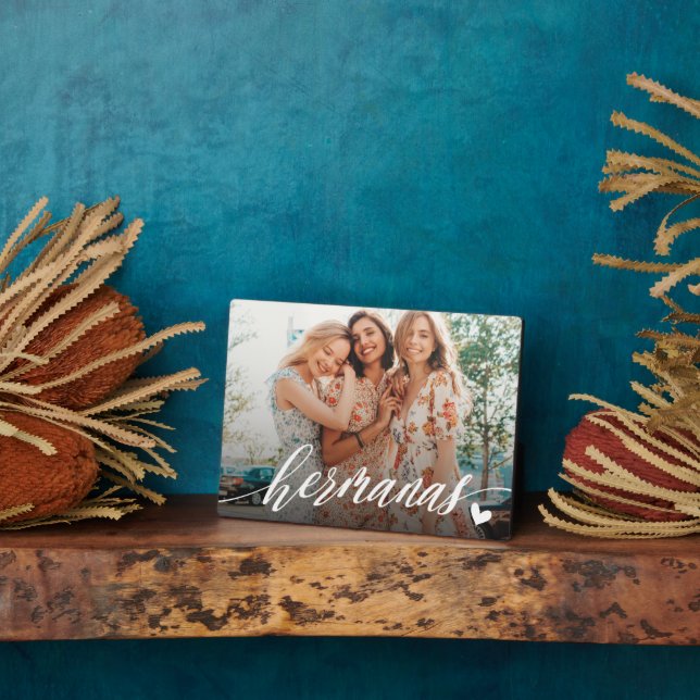 Hermanas Script Spanish Sisters Foto Fotoplatte (Seite)