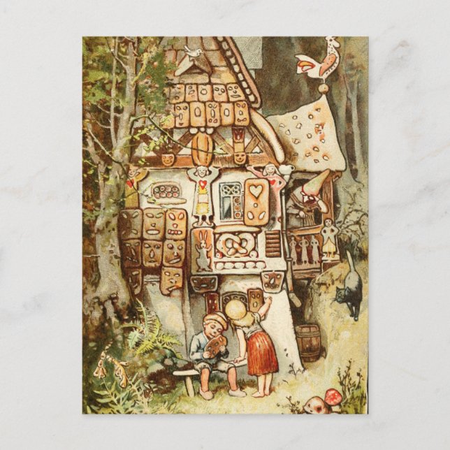 Hermann Vogel - Hansel und Grethel Postkarte (Vorderseite)