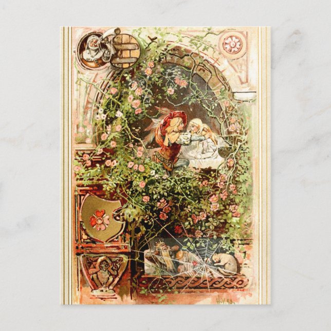 Hermann Vogel - Schlafschönheit Postkarte (Vorderseite)