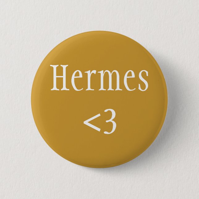 Hermes <3 Abzeichen Button (Vorderseite)
