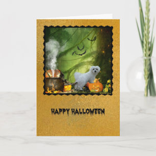 Hermes, die Malteser Halloween-Grußkarte Karte