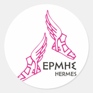 Hermes / Ermis - Einer der 12 griechischen Götter Runder Aufkleber