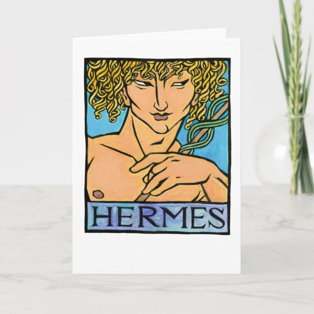 Hermes-Gruß-Karte Karte (Vorderseite)