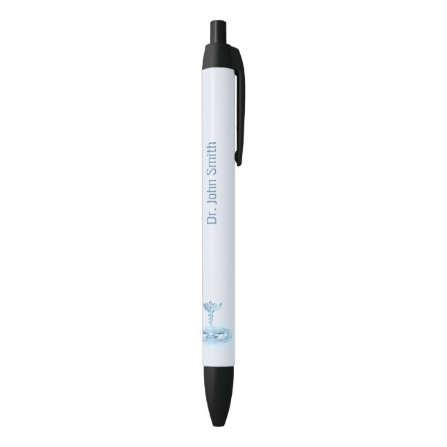 Hermes Rod Caduceus Water Ripples Blue Kugelschreiber (Unterseite (Vertikal))