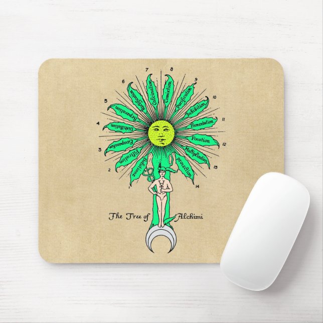 Hermes Tree of Alchemy Mousepad (Mit Mouse)