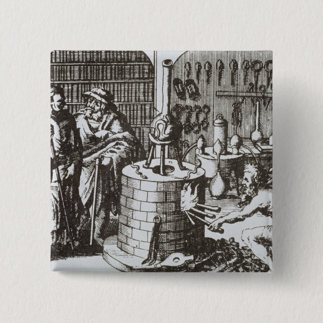 Hermetische Philosophen und ein Alchemist, von Button (Vorderseite)
