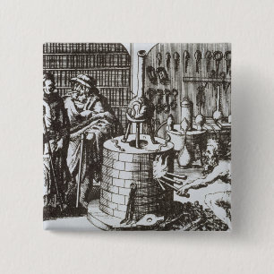 Hermetische Philosophen und ein Alchemist, von Button