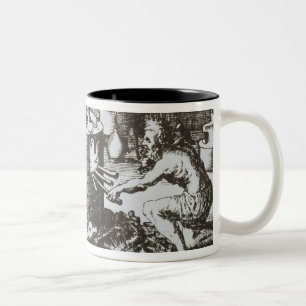 Hermetische Philosophen und ein Alchemist, von Zweifarbige Tasse