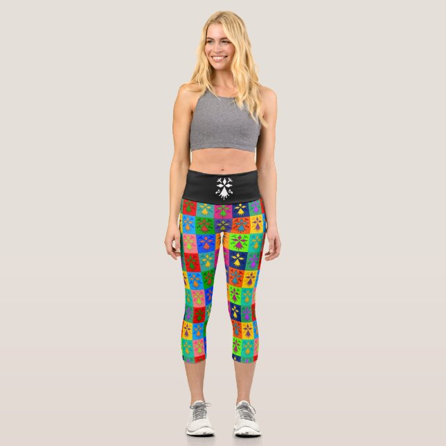 Hermine Pop Capri Leggings (Vorderseite)