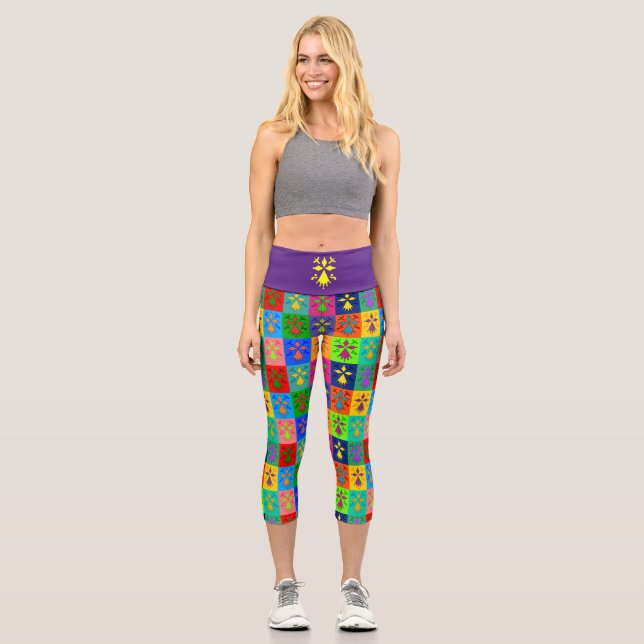 Hermine Pop Capri Leggings (Vorderseite)