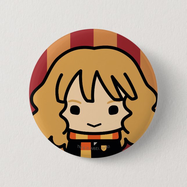 Hermione Granger Cartoon Art Button (Vorderseite)