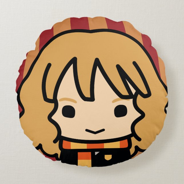 Hermione Granger Cartoon Art Rundes Kissen (Vorderseite)