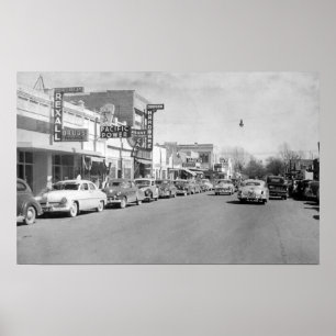 Hermiston, Oregon Main Street View Foto Poster