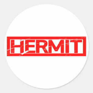 Hermit-Briefmarke Runder Aufkleber