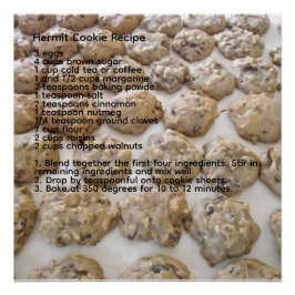 Hermit Cookie Recipe Poster