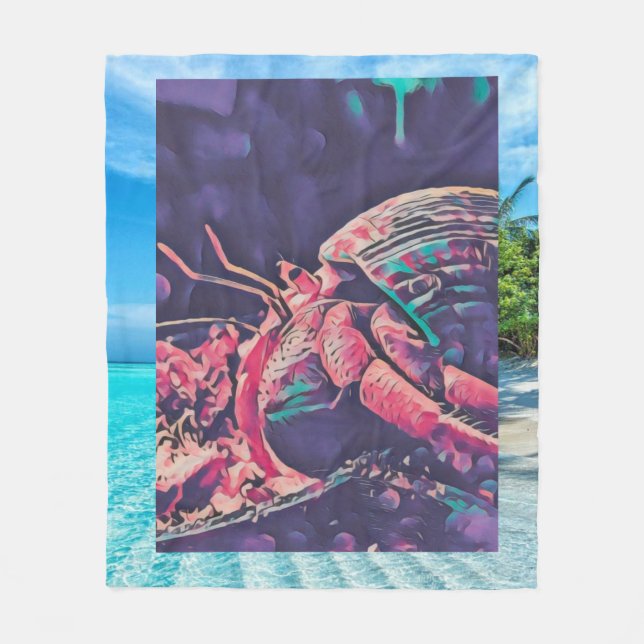 Hermit Crab Blanket  Fleecedecke (Vorderseite)