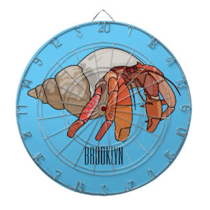 Hermit Crab Cartoon Illustration Dartscheibe
