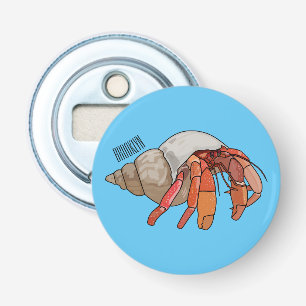 Hermit Crab Cartoon Illustration Flaschenöffner