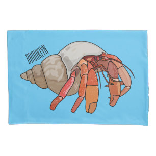 Hermit Crab Cartoon Illustration Kissenbezug