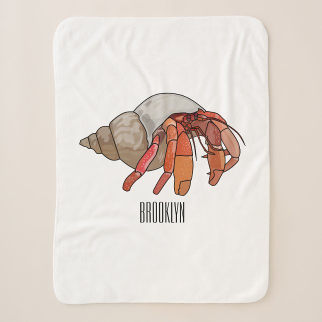 Hermit Crab Cartoon Illustration Sherpadecke (Vorderseite)