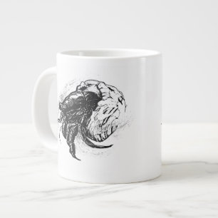 Hermit Crab in Black Jumbo-Tasse