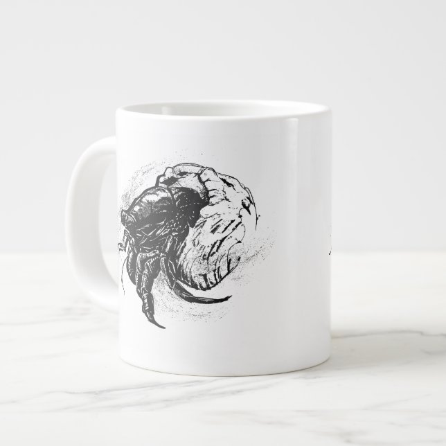 Hermit Crab in Black Jumbo-Tasse (Vorderseite Links)