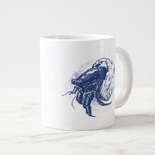 Hermit Crab in Dark Blue Jumbo-Tasse