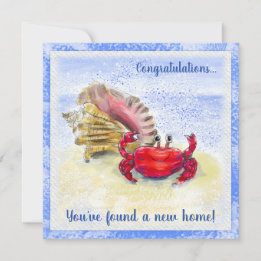 Hermit Crab & Muschel Neue Zuhause Card Karte