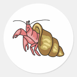 HERMIT CRAB RUNDER AUFKLEBER