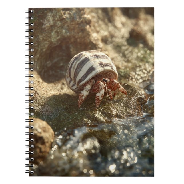 Hermit Crab Seashell Beach Notebook Notizblock (Vorderseite)