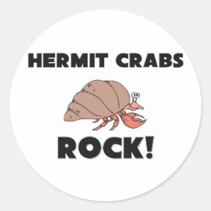 Hermit Crabs Rock Runder Aufkleber