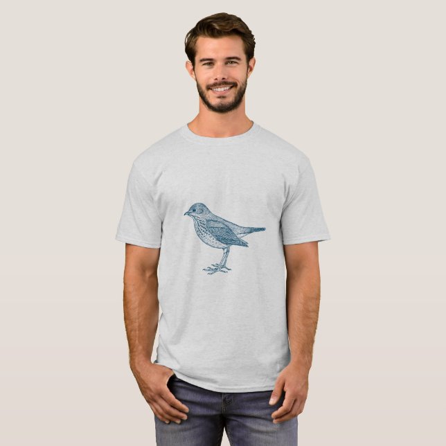 Hermit Thrush - Ocean Blue T-Shirt (Vorne ganz)