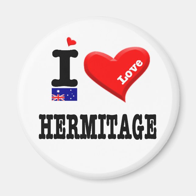 HERMITAGE - I Liebe Magnet (Vorne)