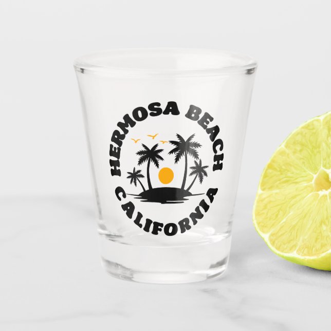 Hermosa Beach, Kalifornien Schnapsglas (Vorderseite)