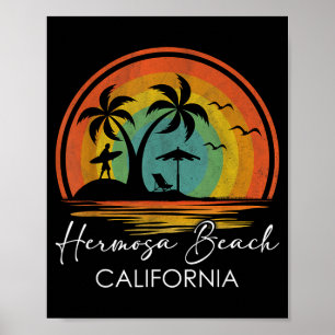 Hermosa Beach Kalifornien Sommerurlaub Tropisch Poster