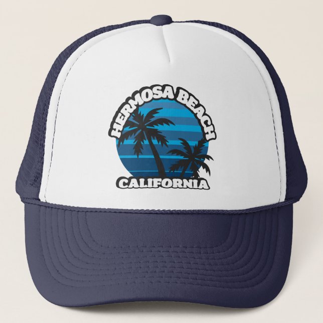 Hermosa Beach, Kalifornien Truckerkappe (Vorderseite)
