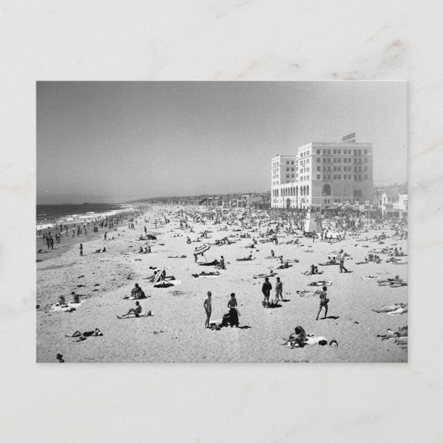 Hermosa Beach, Los Angeles, 1951 Vintag Postkarte (Vorderseite)