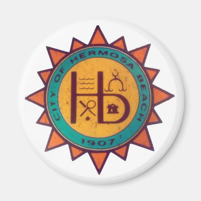 Hermosa Beach Siegel Magnet (Vorne)