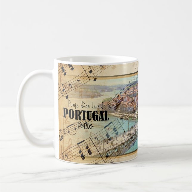 Hermosa vita del puente Don Luiz I Kaffeetasse (Links)